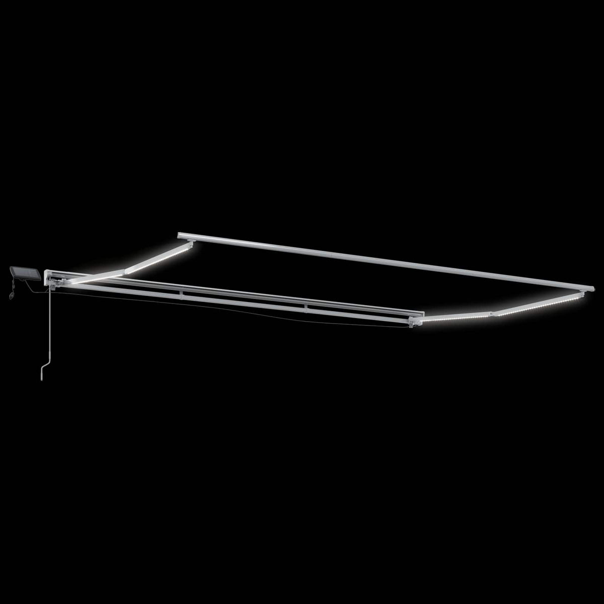 vidaXL Ręczny ramowy zewnętrzny markizowy z LED