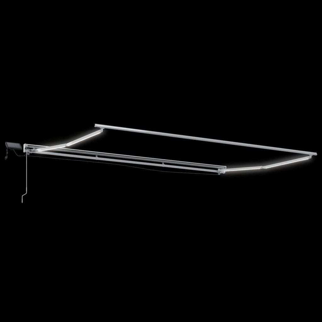 vidaXL Ręczny ramowy zewnętrzny markizowy z LED 4,5 × 3 m