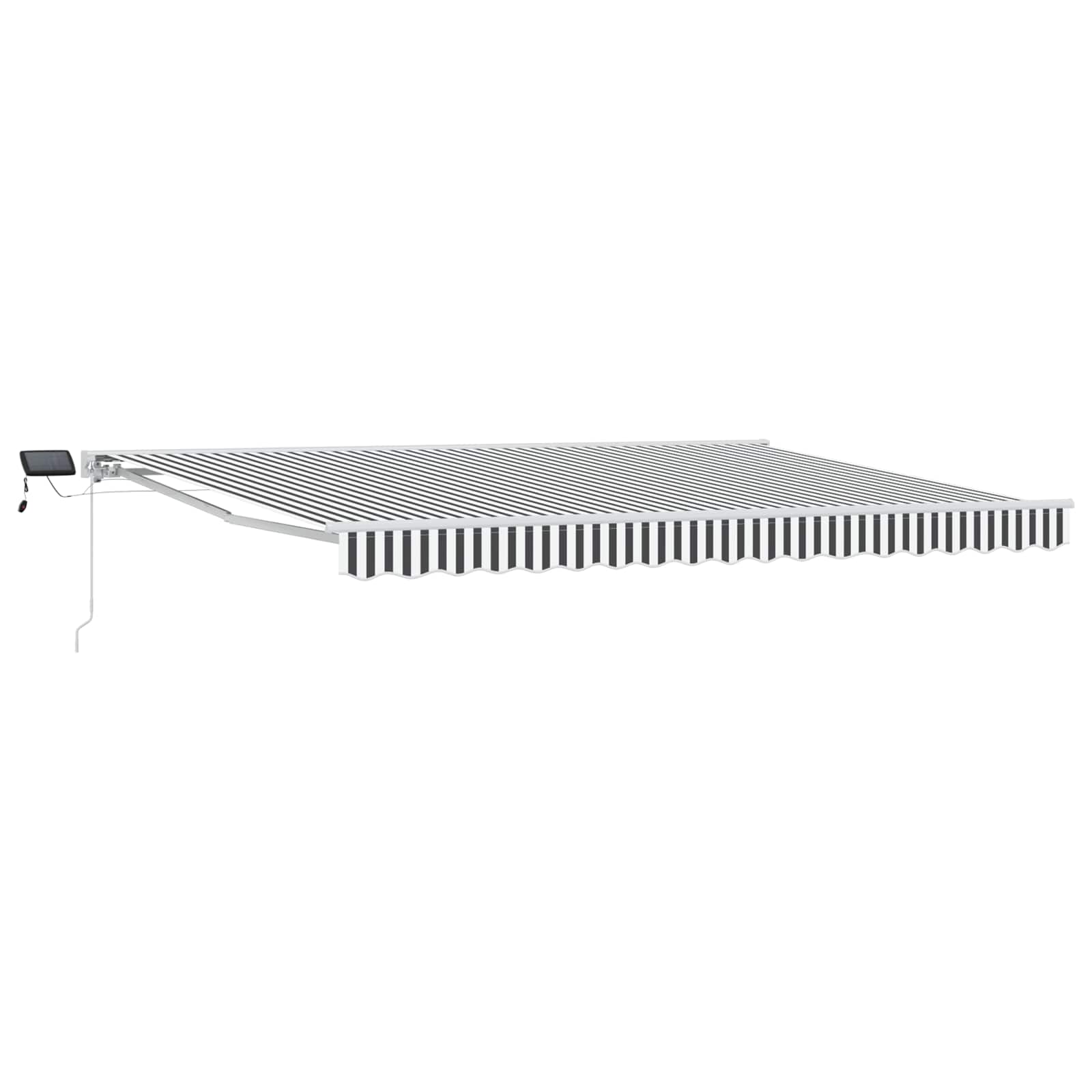 vidaXL Ręczny ramowy zewnętrzny markizowy z LED 4,5 × 3 m