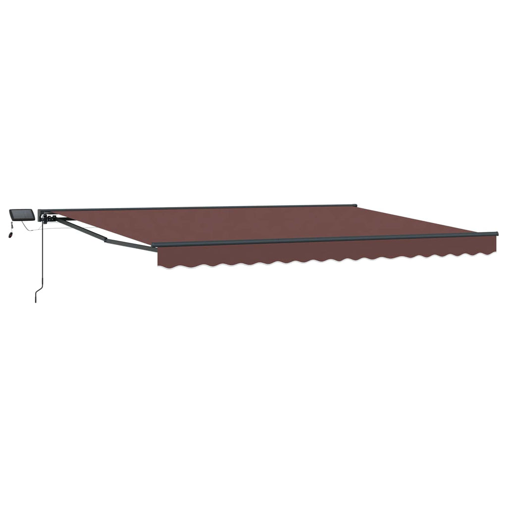 vidaXL Ręczny ramowy zewnętrzny markizowy z LED 4,5 × 3 m