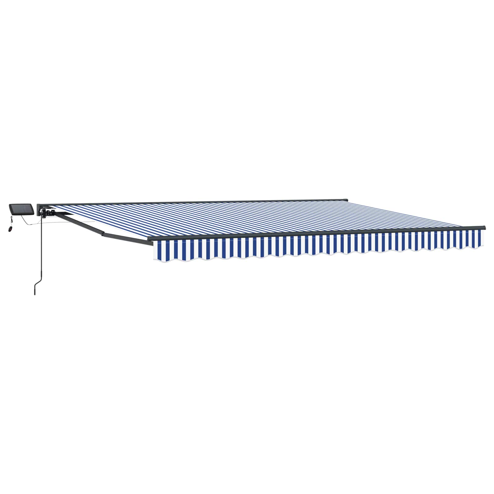 vidaXL Ręczny ramowy zewnętrzny markizowy z LED 4,5 × 3,5 m