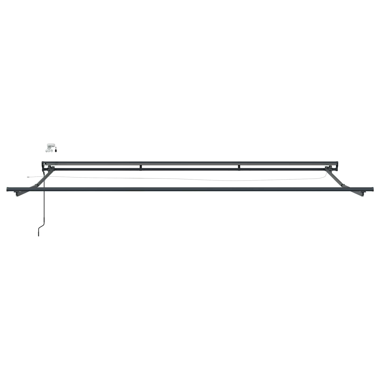 vidaXL Elektryczna Rozkładana Markiza Kremowy i antracytowy 5 x 3 m