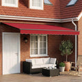 vidaXL Elektryczna Rozkładana Markiza Czerwony i Antracytowy 4 × 3 m