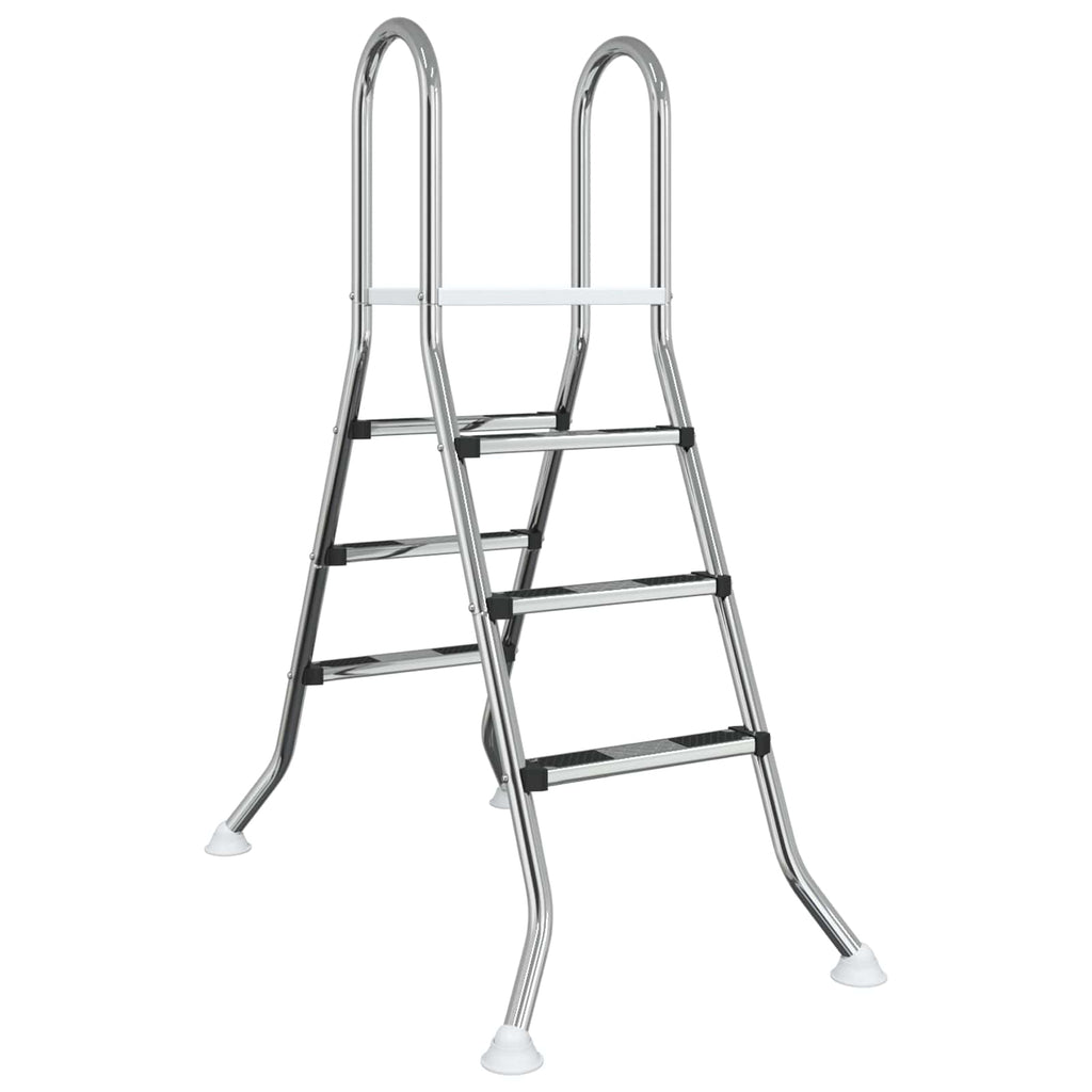 vidaXL Drabina do basenu nadziemnego 100 cm 3-Step Stal nierdzewna 304