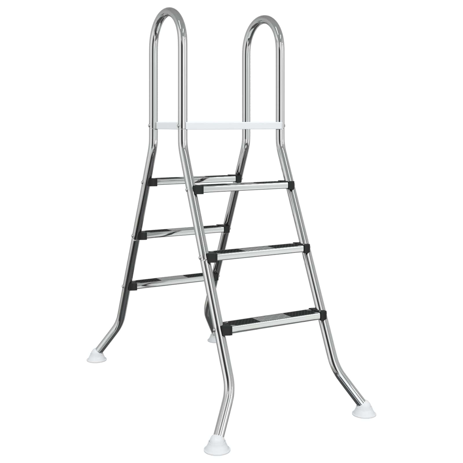 vidaXL Drabina do basenu nadziemnego 100 cm 3-Step Stal nierdzewna 304