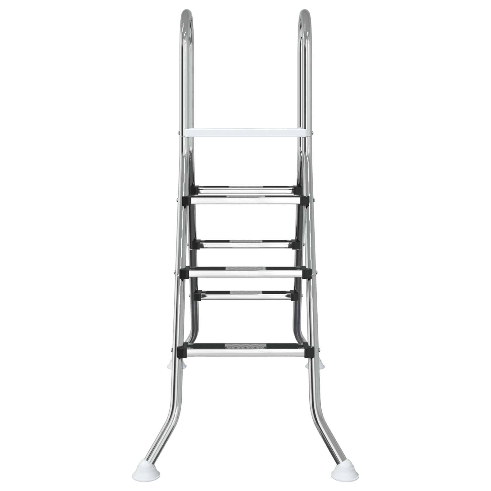 vidaXL Drabina do basenu nadziemnego 100 cm 3-Step Stal nierdzewna 304