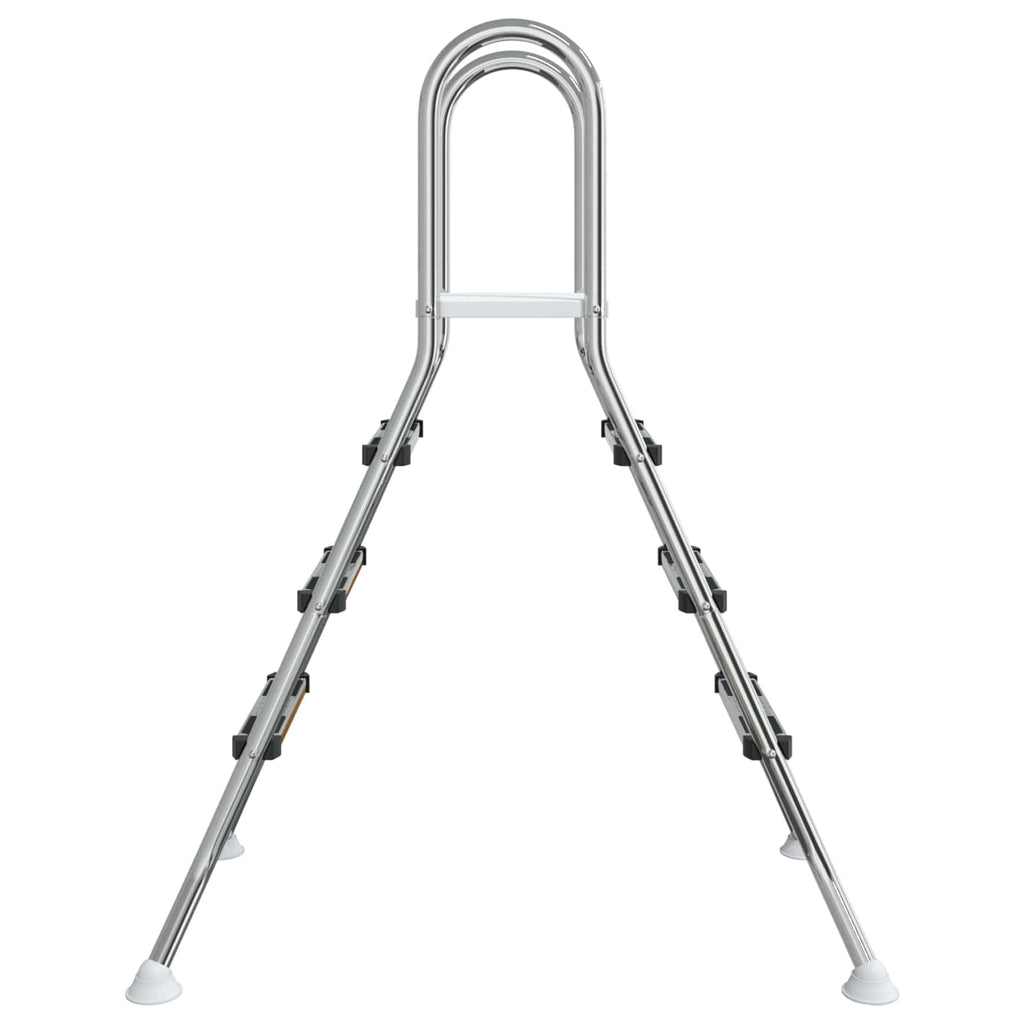 vidaXL Drabina do basenu nadziemnego 100 cm 3-Step Stal nierdzewna 304