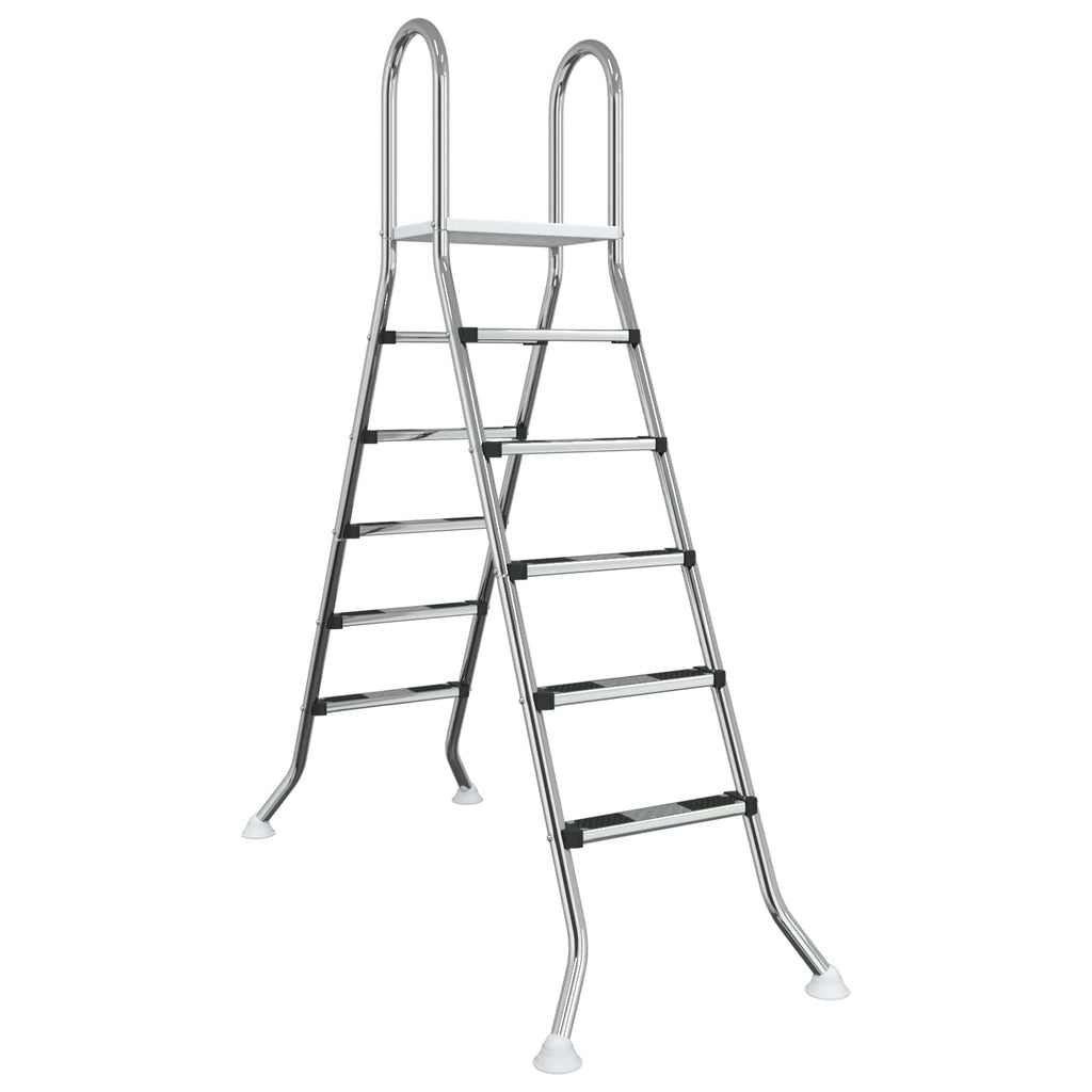 vidaXL Drabina do basenu nadziemnego 224 x 175 cm 5-stopniowy