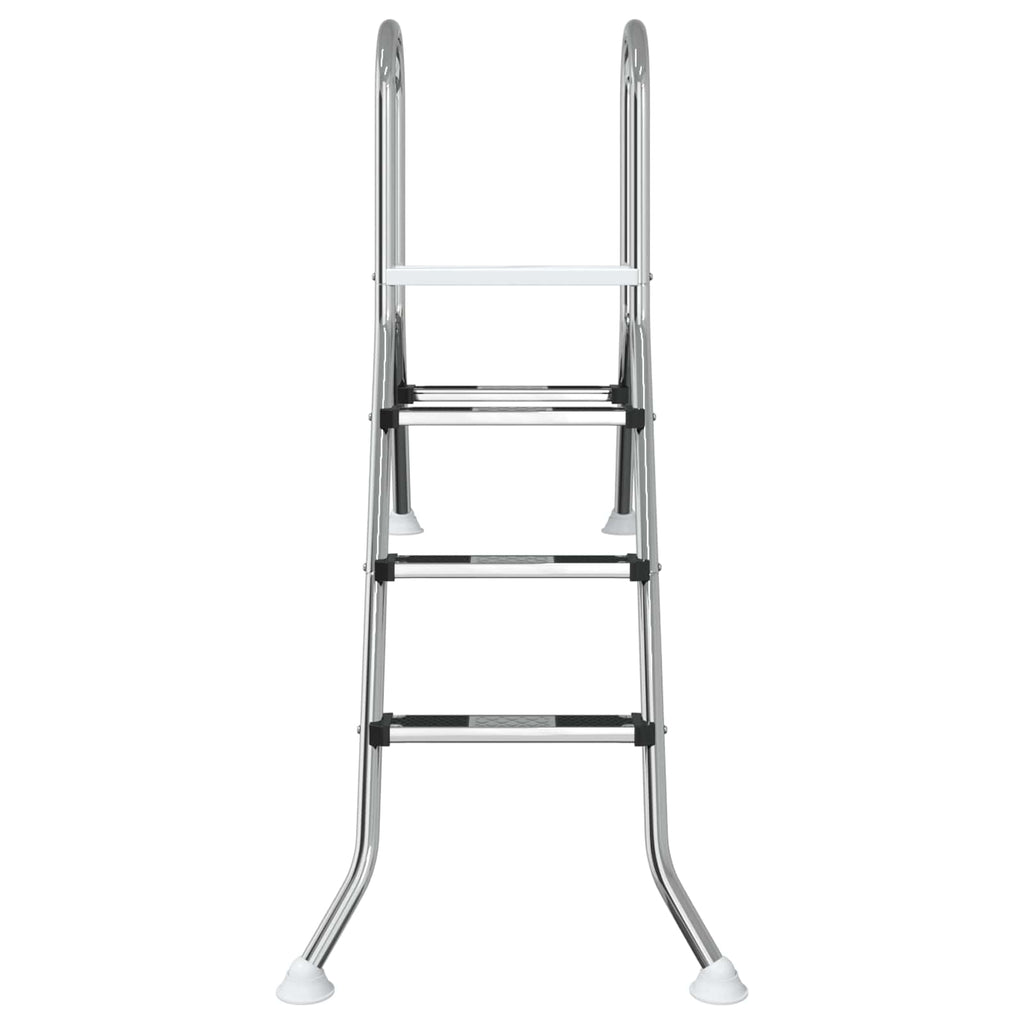 vidaXL Drabinka do basenu częściowo wkopanego 172 x 106 cm 3-stopniowy