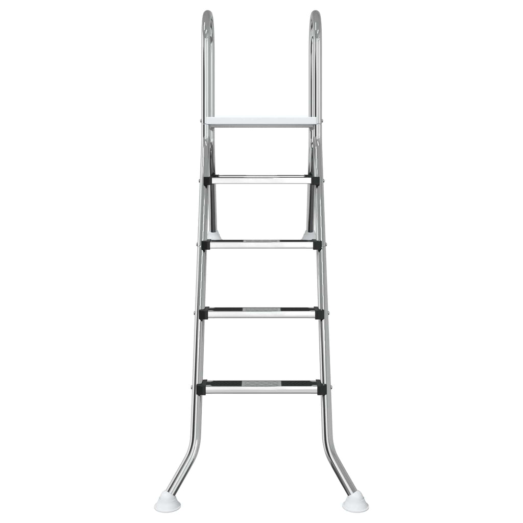 vidaXL Drabinka do basenu częściowo wkopanego 195 x 116 cm 4-stopniowy