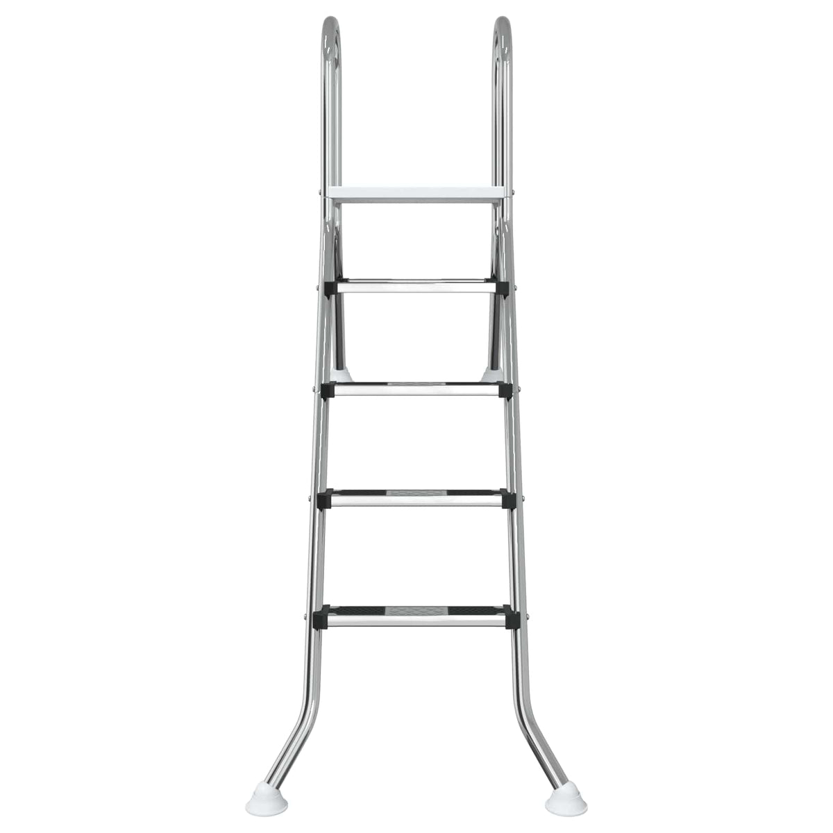 vidaXL Drabinka do basenu częściowo wkopanego 195 x 116 cm 4-stopniowy