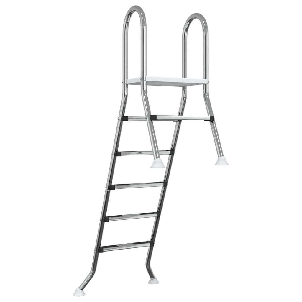 vidaXL Drabinka do basenu częściowo wkopanego 222 x 128 cm 5-stopniowy