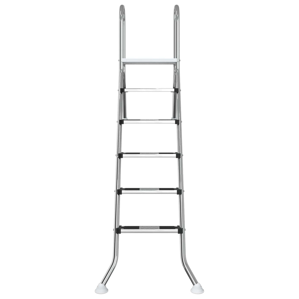 vidaXL Drabinka do basenu częściowo wkopanego 222 x 128 cm 5-stopniowy