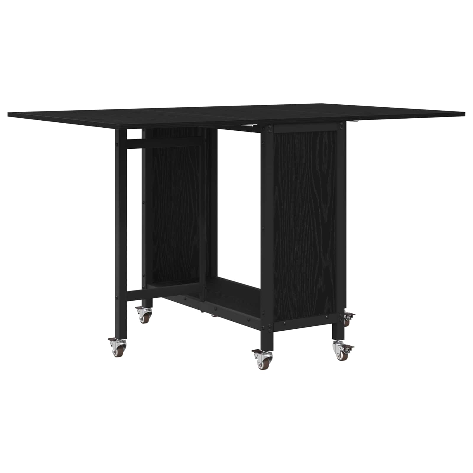 vidaXL Składany stół jadalny z kółkami 130 x 80 x 76,5 cm