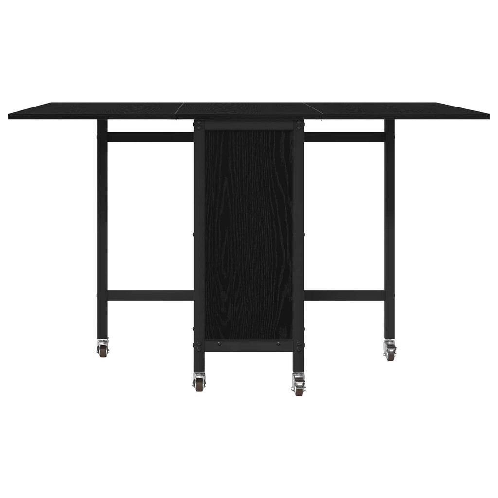 vidaXL Składany stół jadalny z kółkami 130 x 80 x 76,5 cm