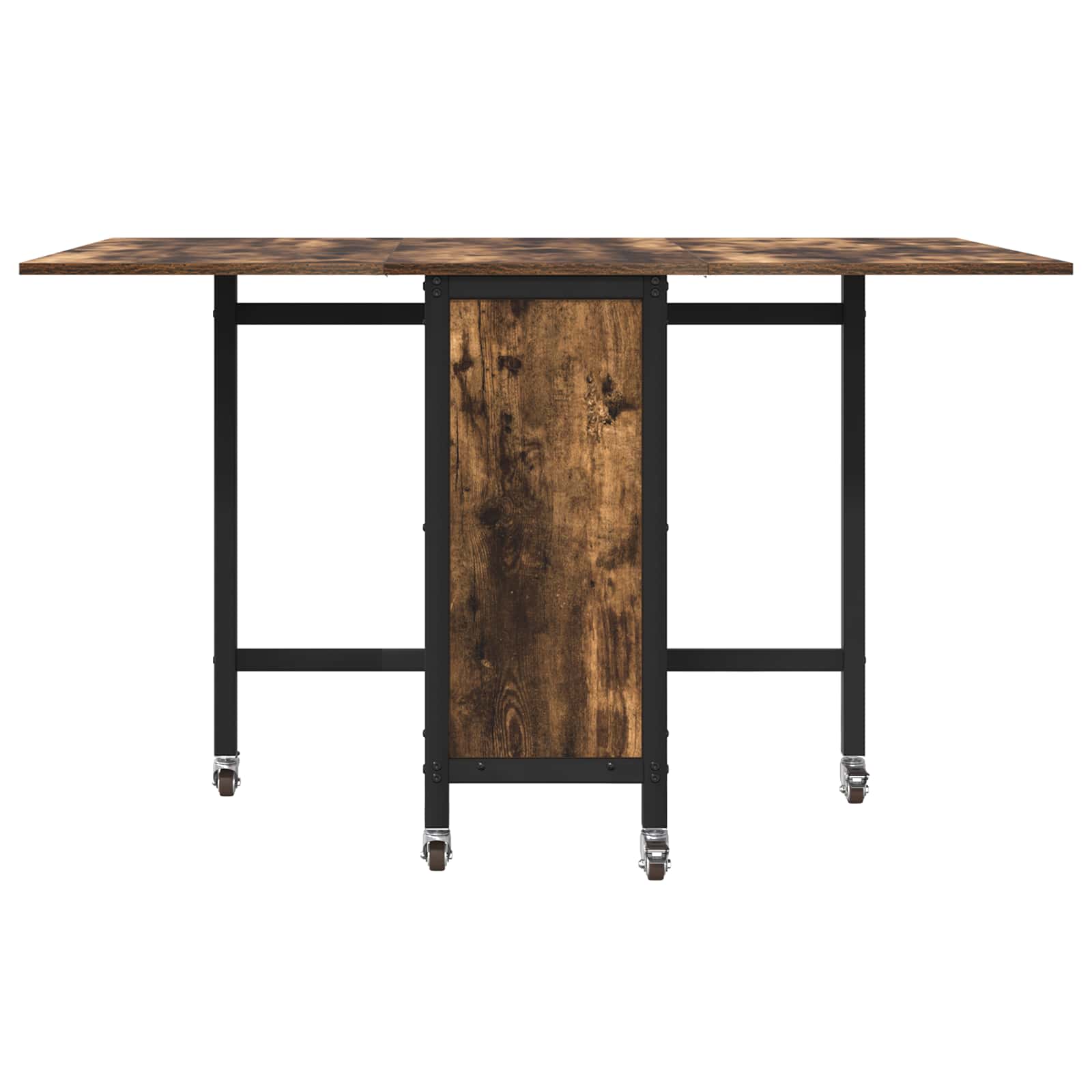 vidaXL Składany stół jadalny z kółkami 130 x 80 x 76,5 cm stal PB