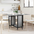 vidaXL Składany stół jadalny z kółkami 130 x 80 x 76,5 cm stal PB
