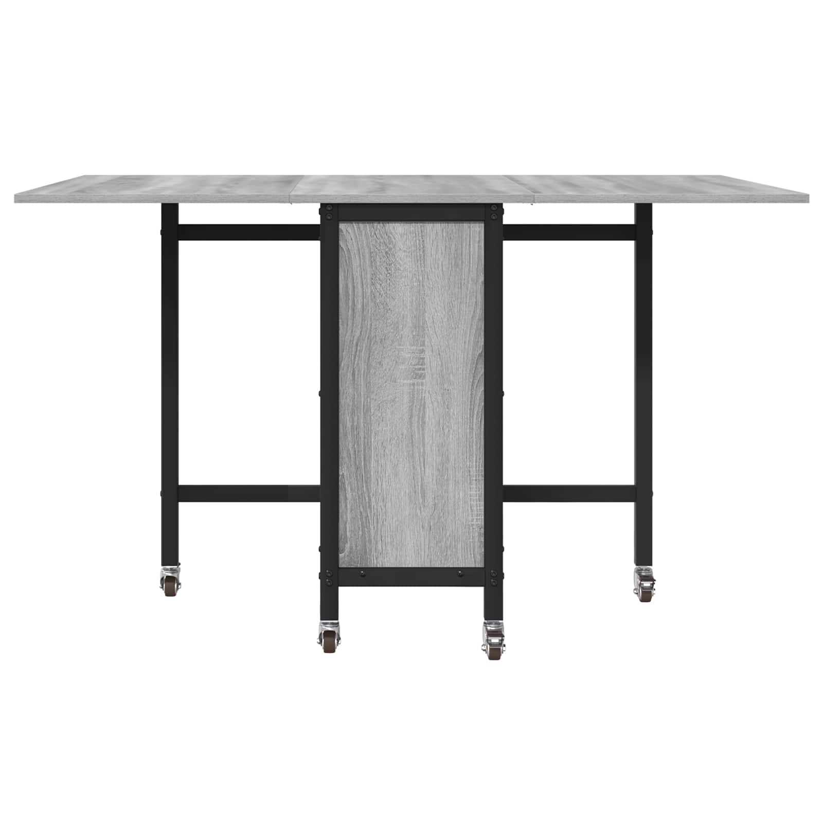 vidaXL Składany stół jadalny z kółkami 130 x 80 x 76,5 cm stal PB