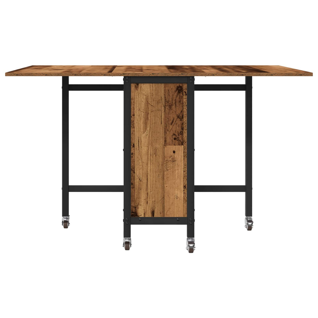 vidaXL Składany stół jadalny z kółkami 130 x 80 x 76,5 cm stal PB