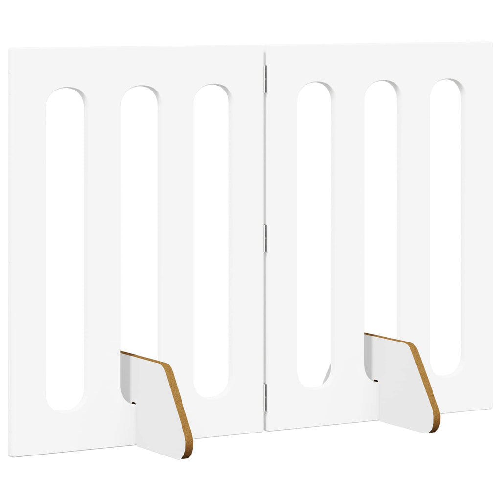 vidaXL Składany kojec dla zwierząt 2 pcs Biały 100,5 x 38 x 70 cm