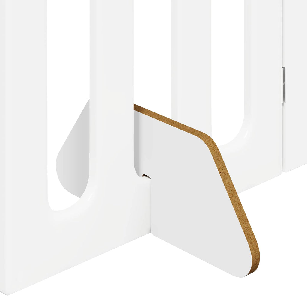 vidaXL Składany kojec dla zwierząt 4 pcs Biały 201 x 38 x 70 cm