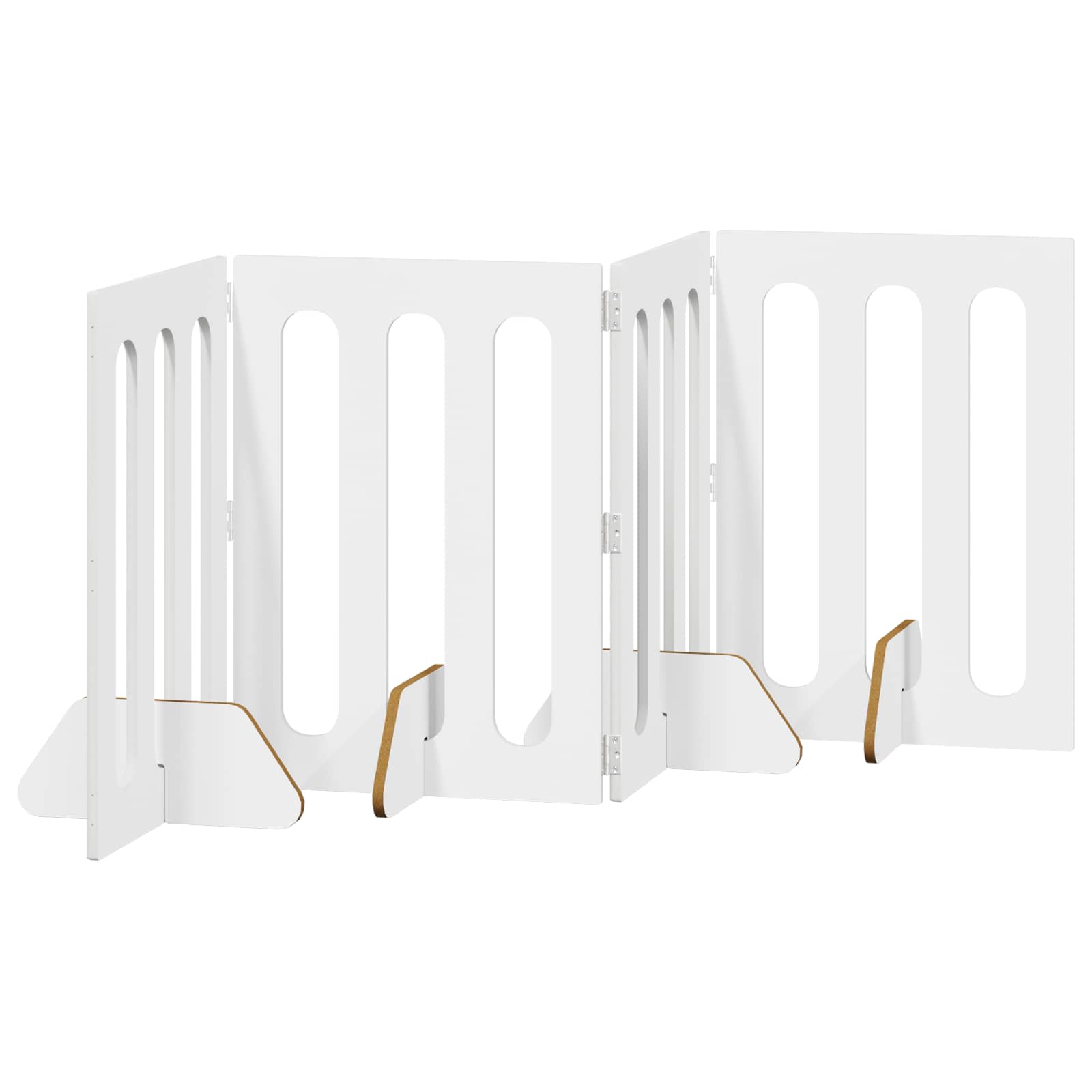 vidaXL Składany kojec dla zwierząt 4 pcs Biały 201 x 38 x 70 cm