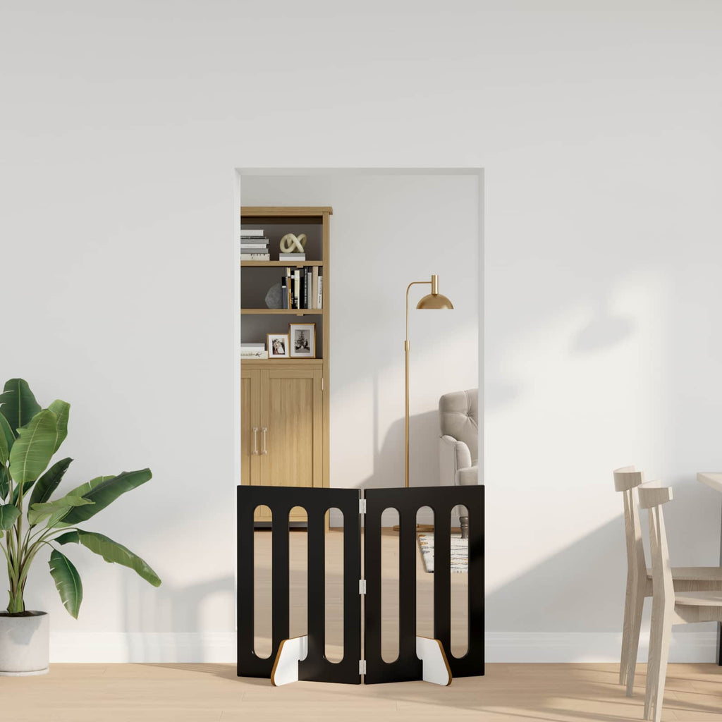 vidaXL Składany kojec dla zwierząt 2 pcs Czarny Dąb 100,5 x 38 x 70 cm