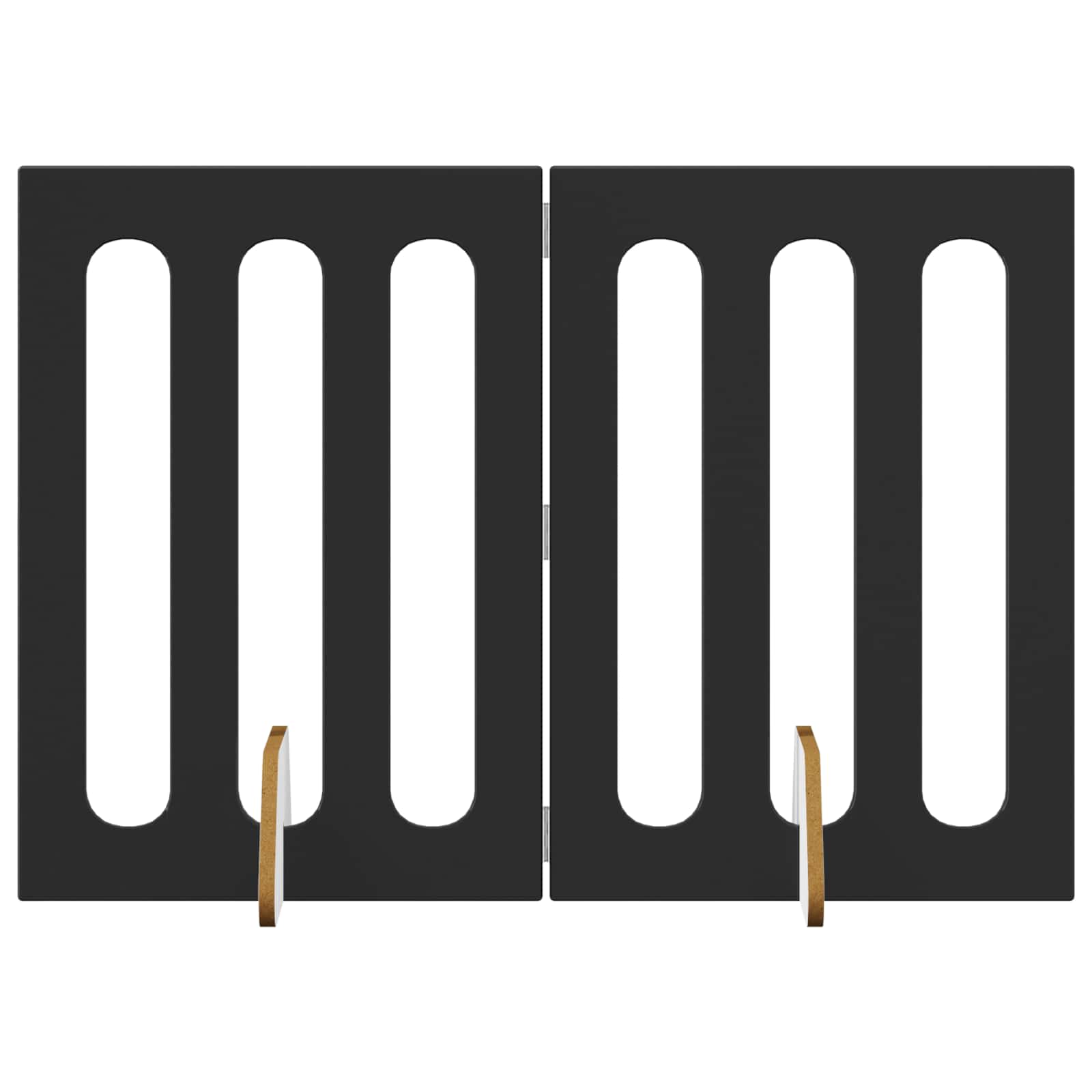 vidaXL Składany kojec dla zwierząt 2 pcs Czarny Dąb 100,5 x 38 x 70 cm
