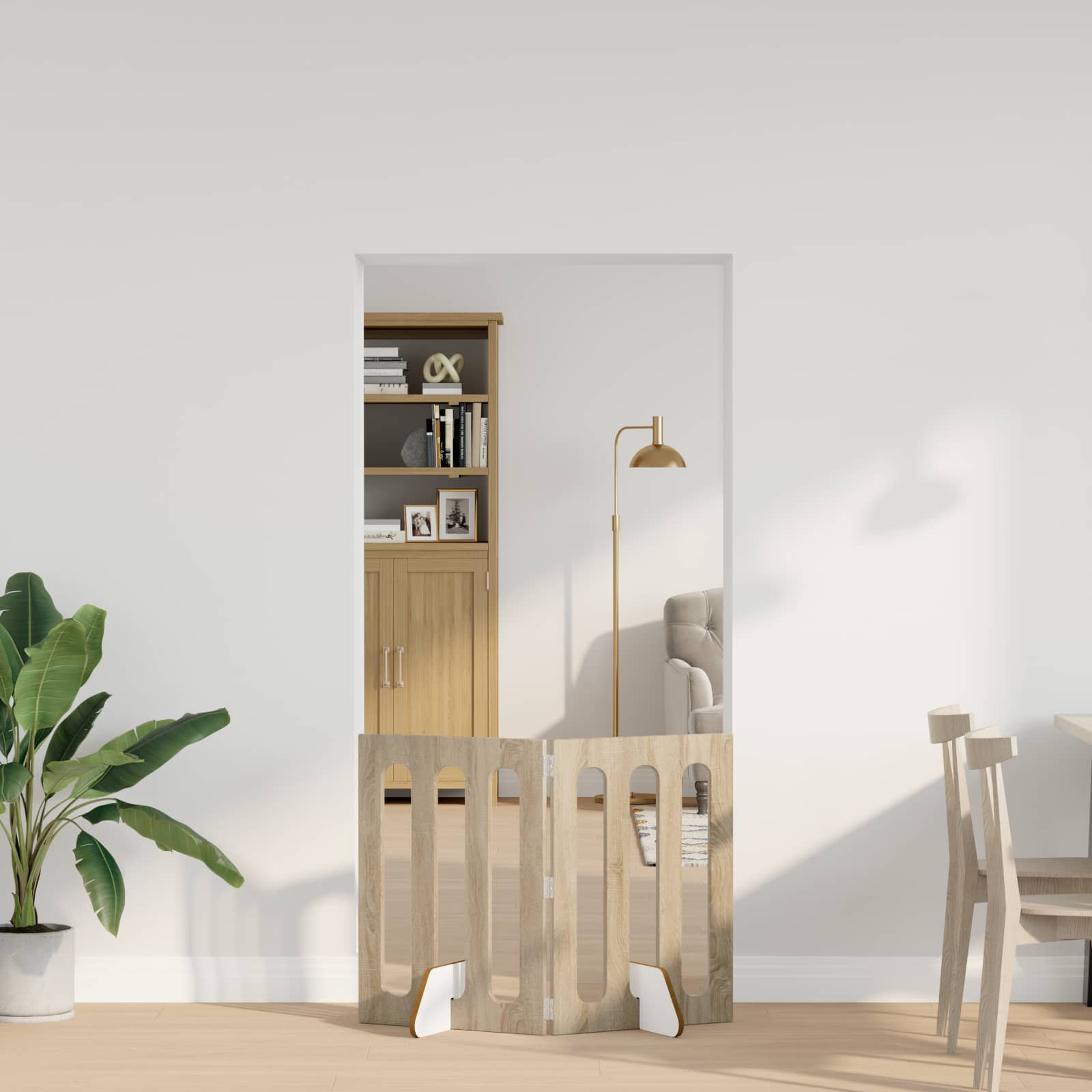 vidaXL Składany kojec dla zwierząt 2 pcs Dąb Sonoma 100,5 x 38 x 70 cm