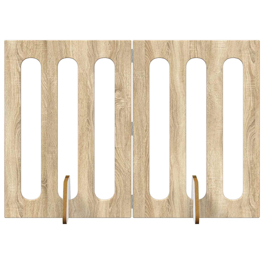 vidaXL Składany kojec dla zwierząt 2 pcs Dąb Sonoma 100,5 x 38 x 70 cm