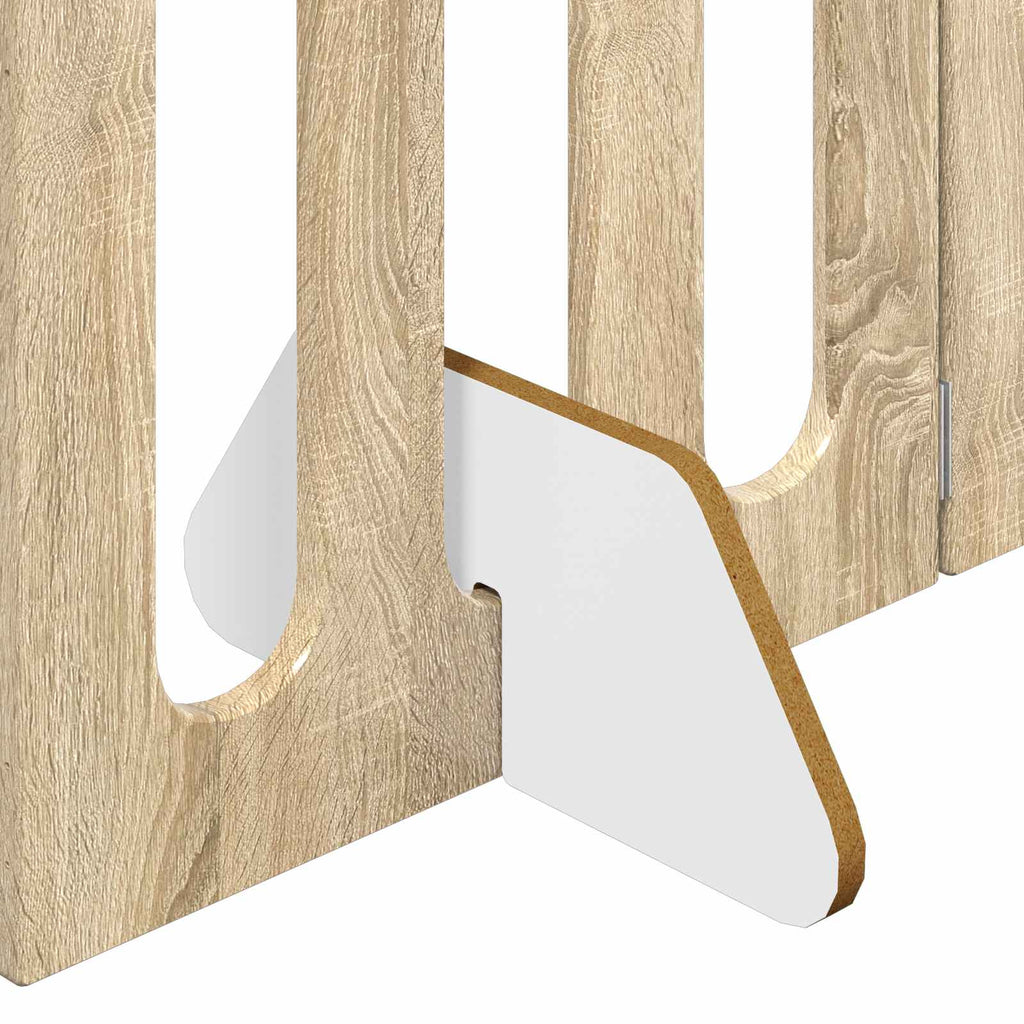 vidaXL Składany kojec dla zwierząt 4 pcs Dąb Sonoma 201 x 38 x 70 cm