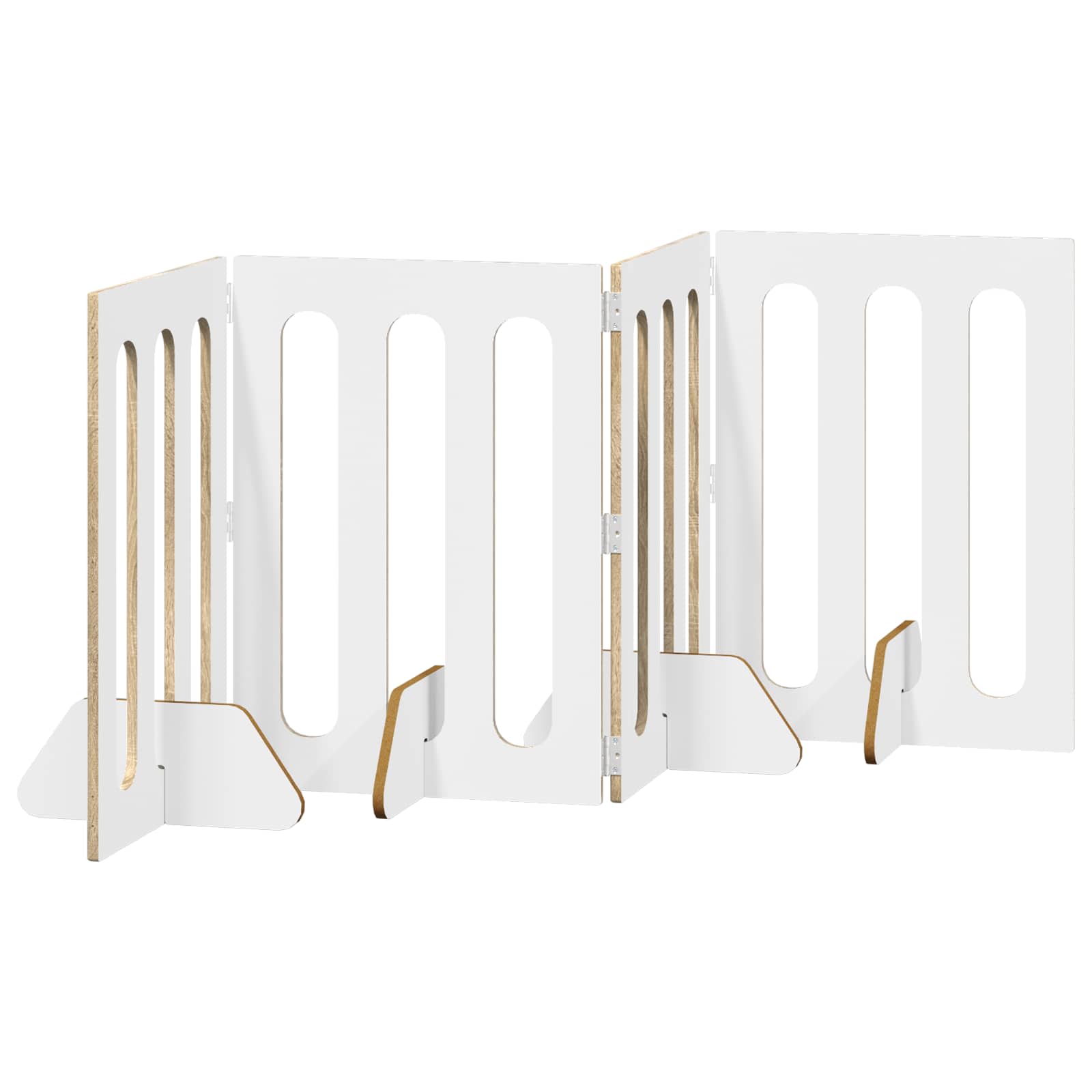vidaXL Składany kojec dla zwierząt 4 pcs Dąb Sonoma 201 x 38 x 70 cm