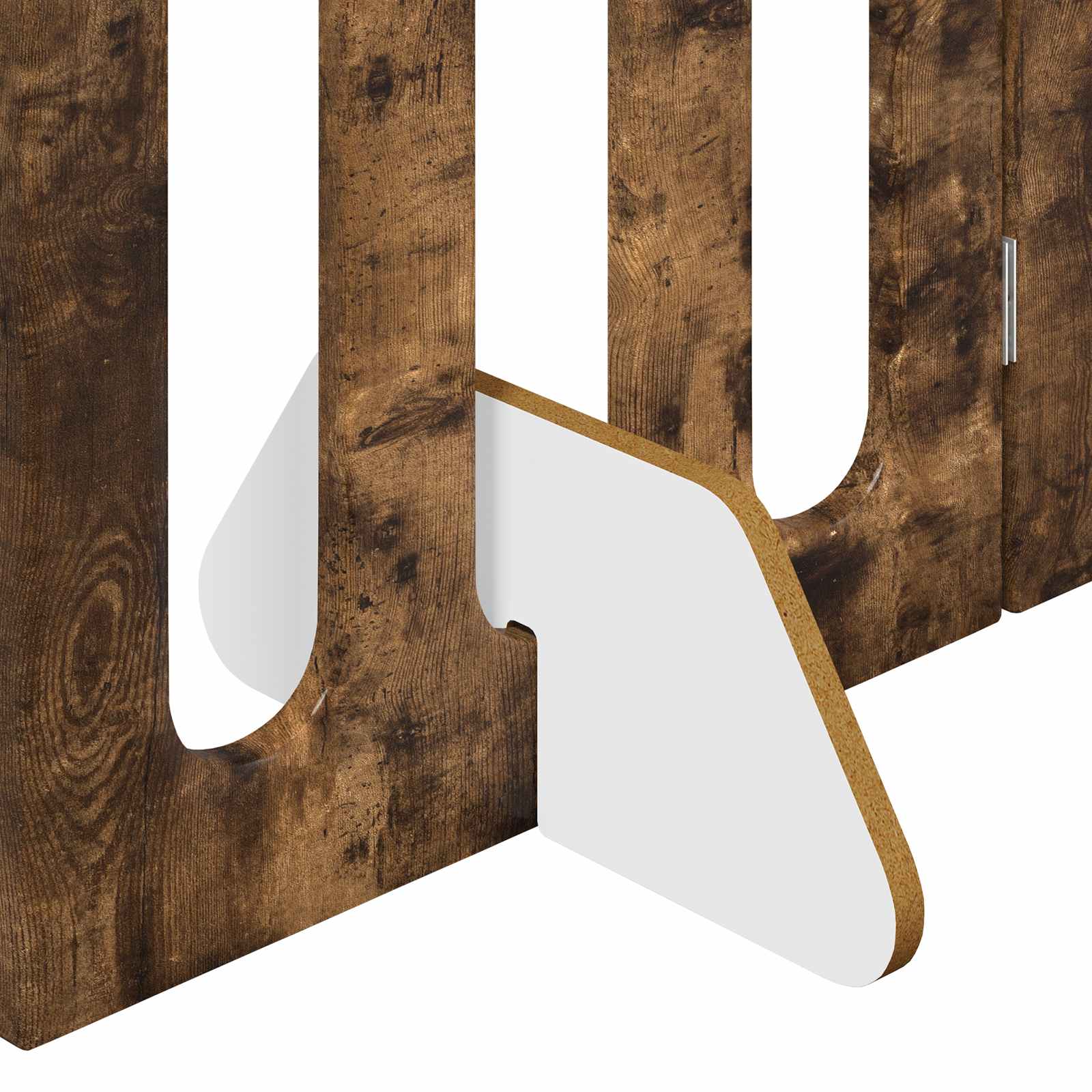 vidaXL Składany kojec dla zwierząt 4 pcs Dąb Wędzony 201 x 38 x 70 cm