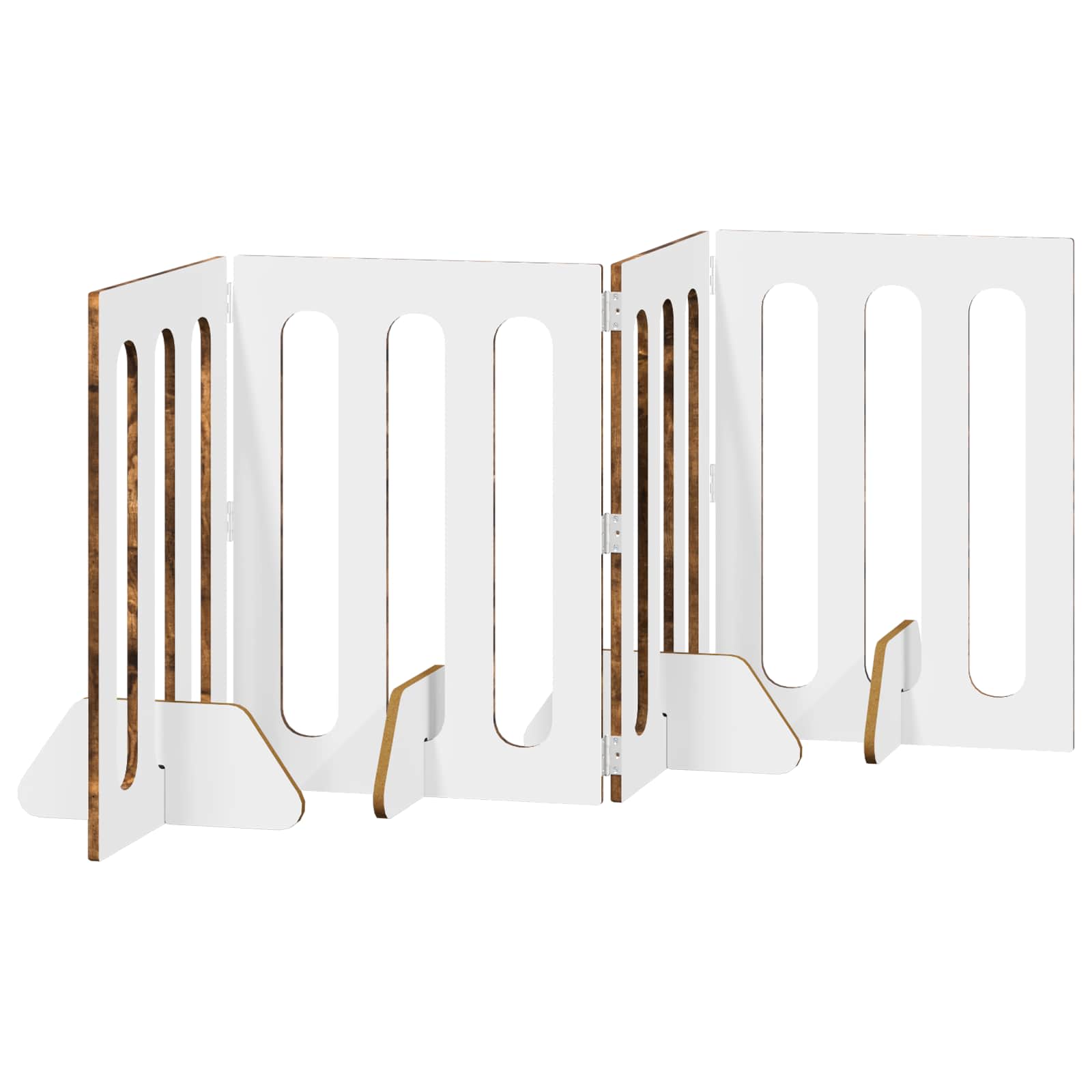 vidaXL Składany kojec dla zwierząt 4 pcs Dąb Wędzony 201 x 38 x 70 cm