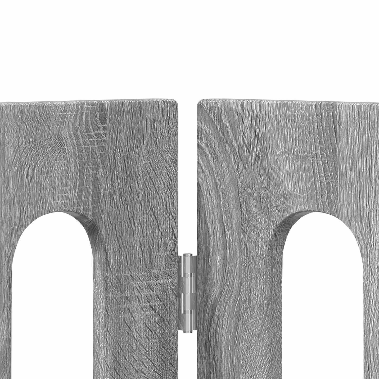 vidaXL Składany kojec dla zwierząt 4 pcs Szary Sonoma 201 x 38 x 70 cm