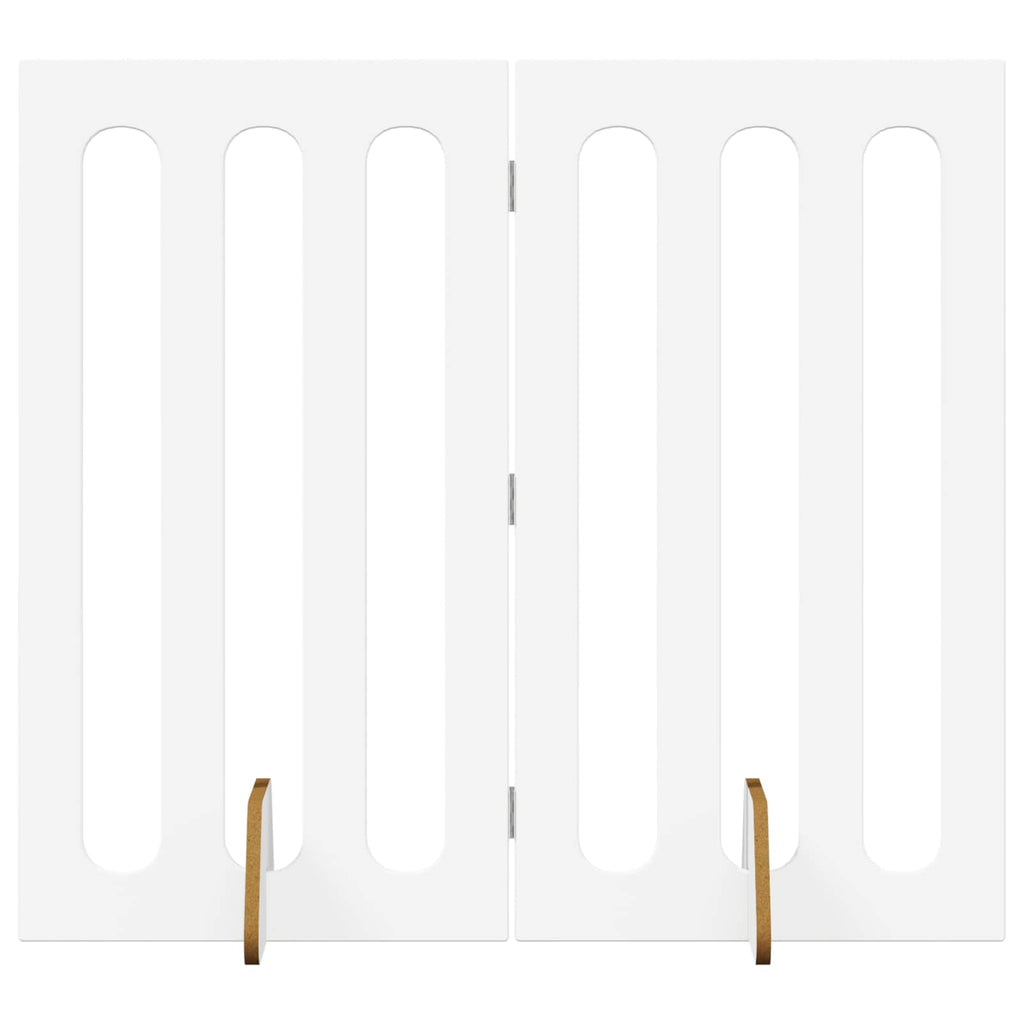 vidaXL Składany kojec dla zwierząt 2 pcs Biały 100,5 x 38 x 90 cm