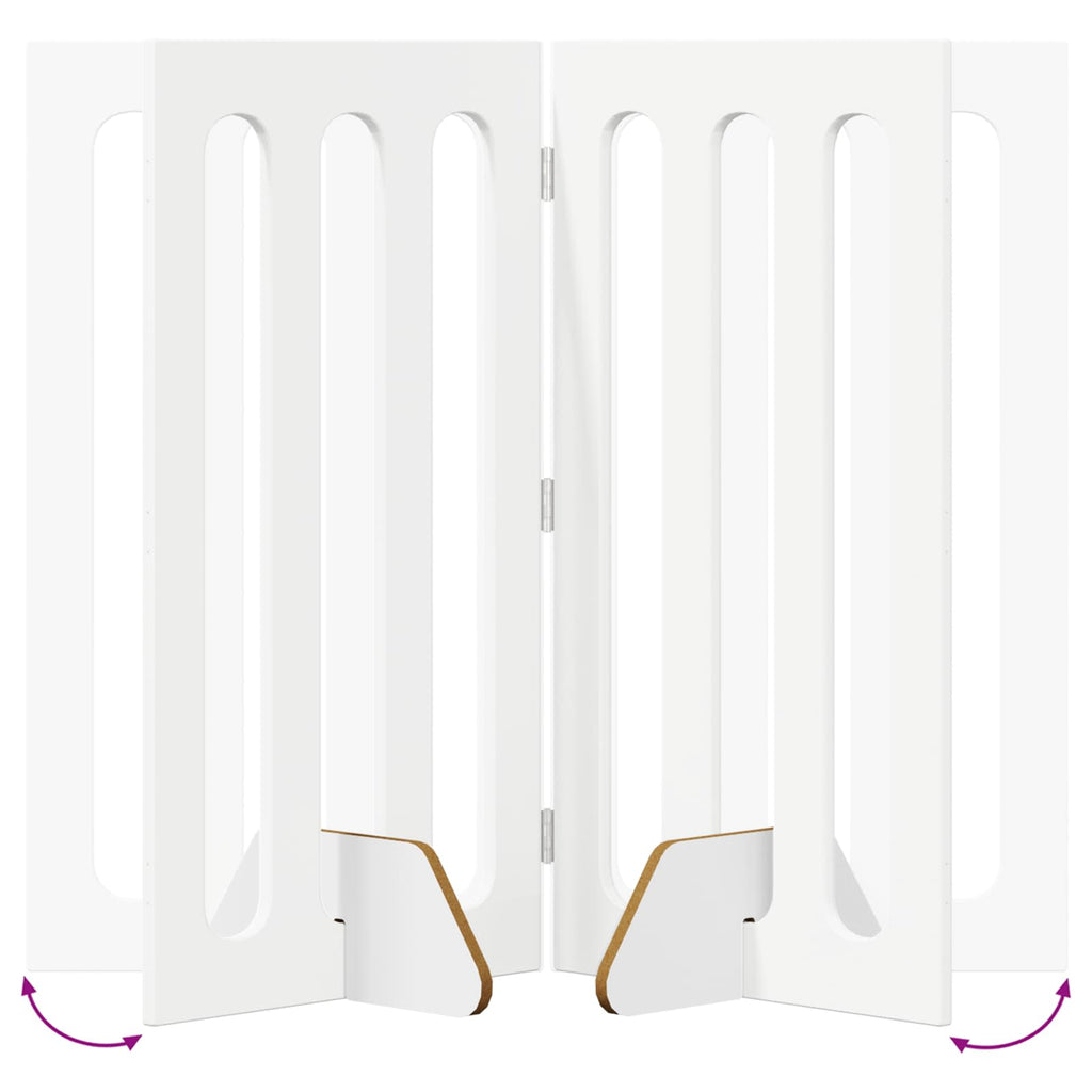 vidaXL Składany kojec dla zwierząt 2 pcs Biały 100,5 x 38 x 90 cm