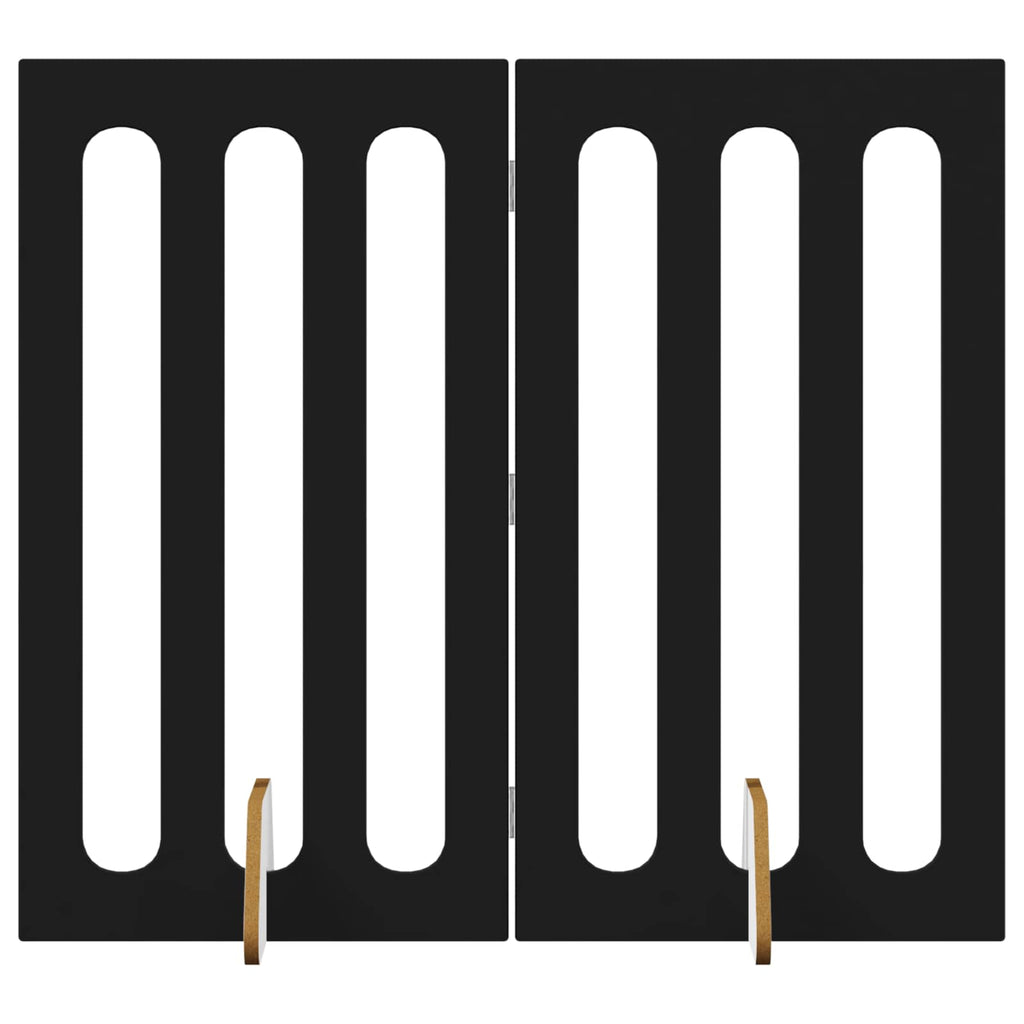 vidaXL Składany kojec dla zwierząt 2 pcs Czarny Dąb 100,5 x 38 x 90 cm