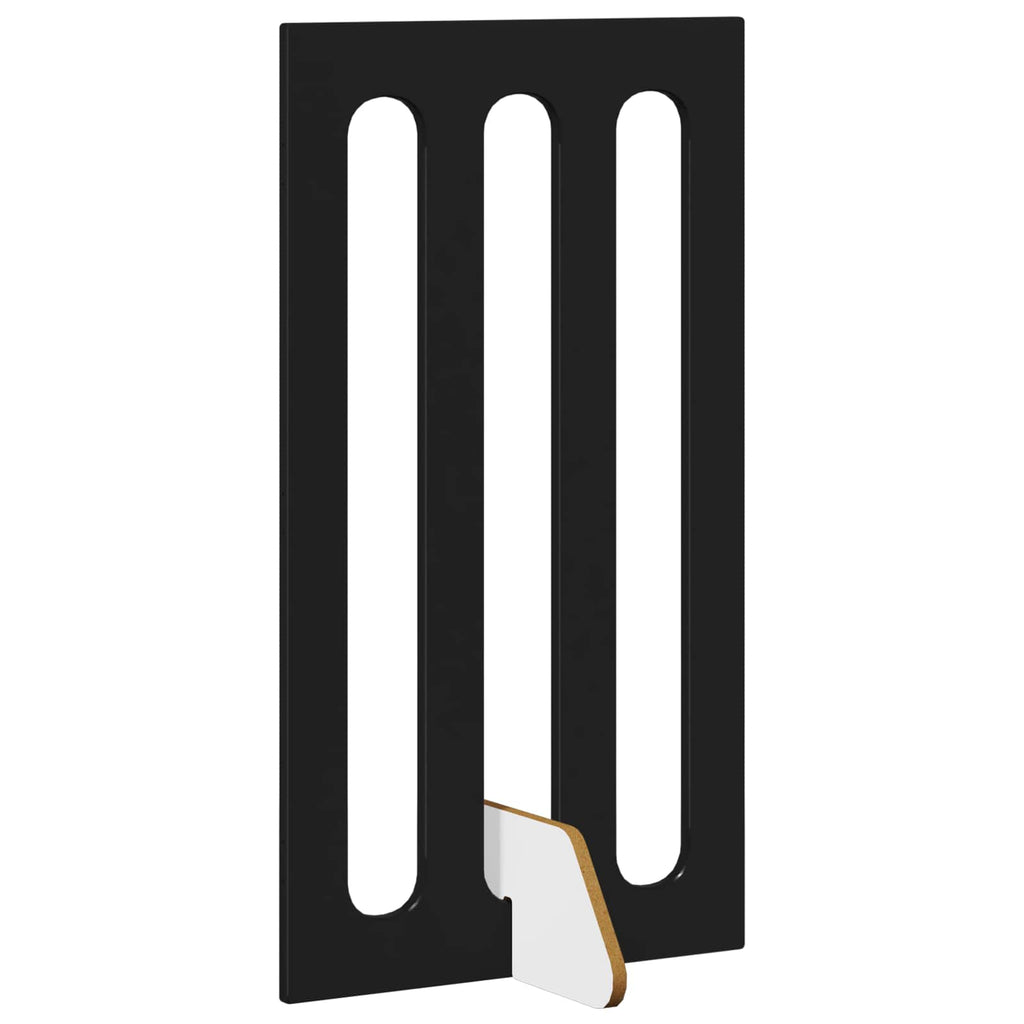 vidaXL Składany kojec dla zwierząt 4 pcs Czarny Dąb 201 x 38 x 90 cm