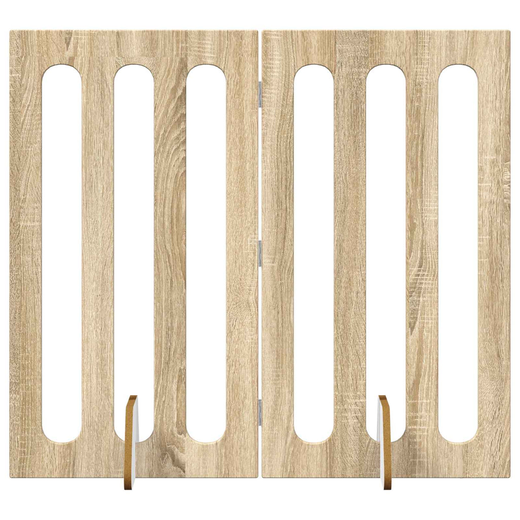 vidaXL Składany kojec dla zwierząt 2 pcs Dąb Sonoma 100,5 x 38 x 90 cm