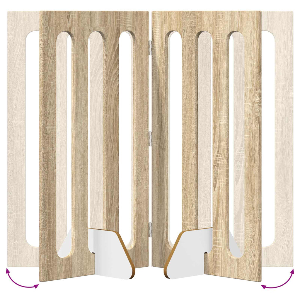vidaXL Składany kojec dla zwierząt 2 pcs Dąb Sonoma 100,5 x 38 x 90 cm