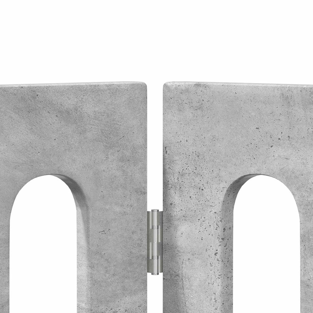 vidaXL Składany kojec dla zwierząt 4 pcs Betonowy Szary