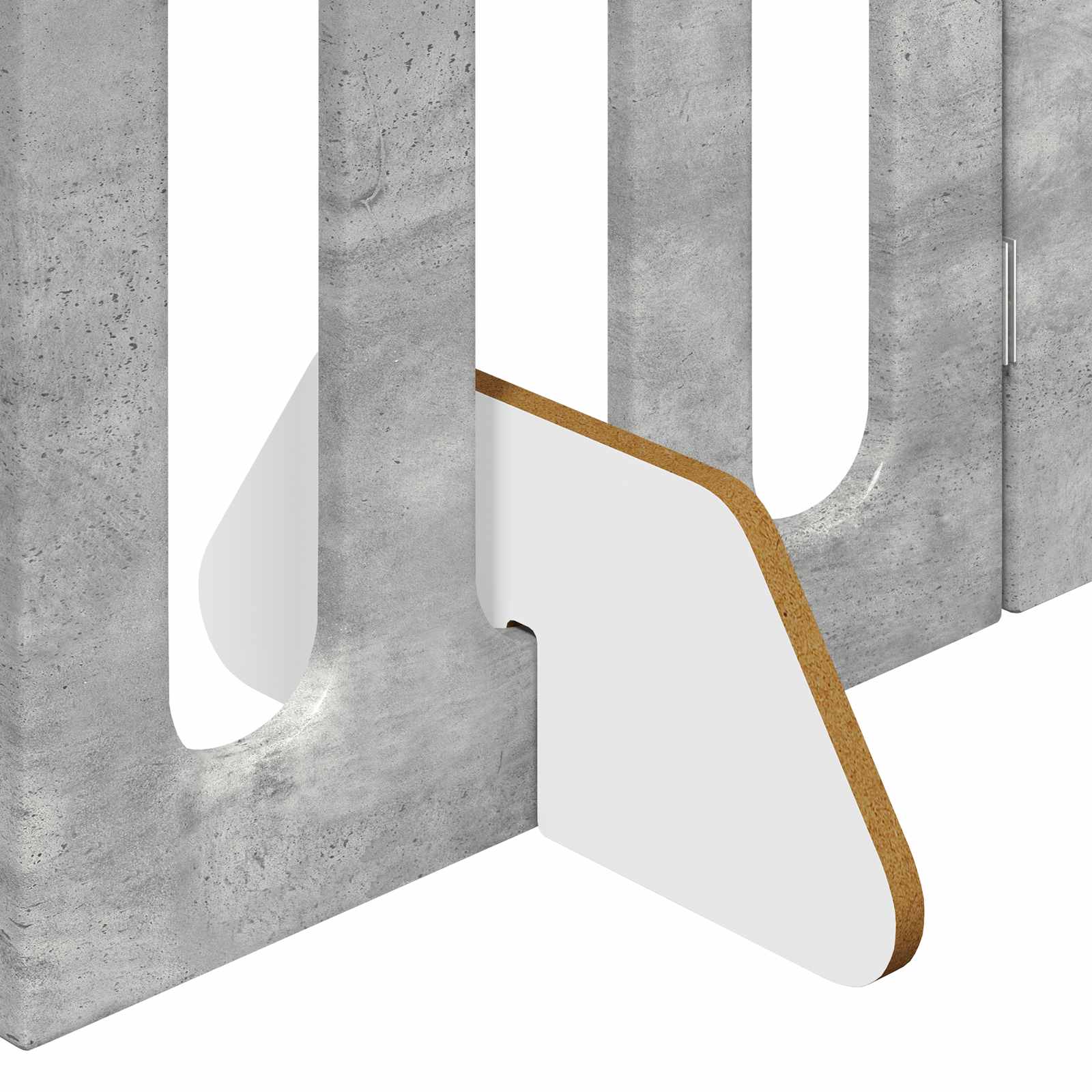 vidaXL Składany kojec dla zwierząt 4 pcs Betonowy Szary