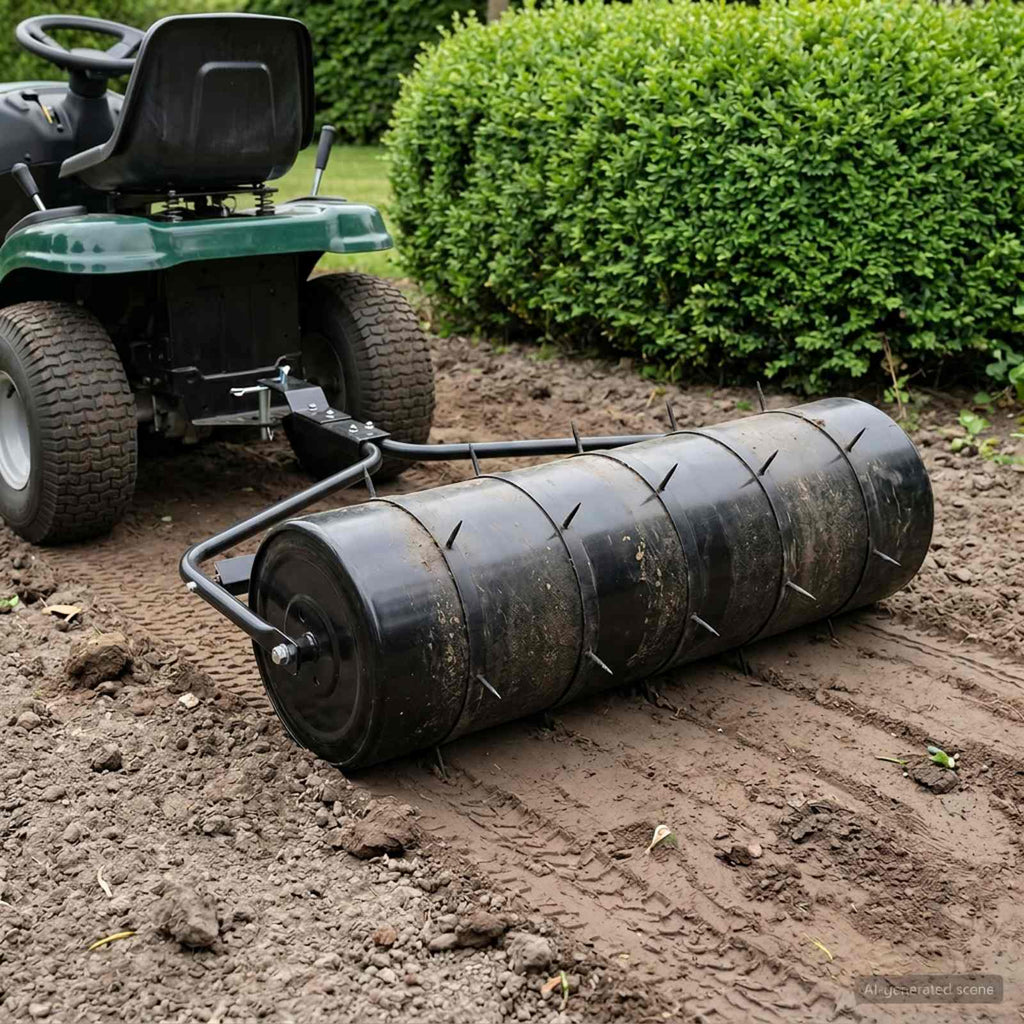 vidaXL Zielony wałek do trawnika z zaciskami aeratora Ø 30 x 90 cm
