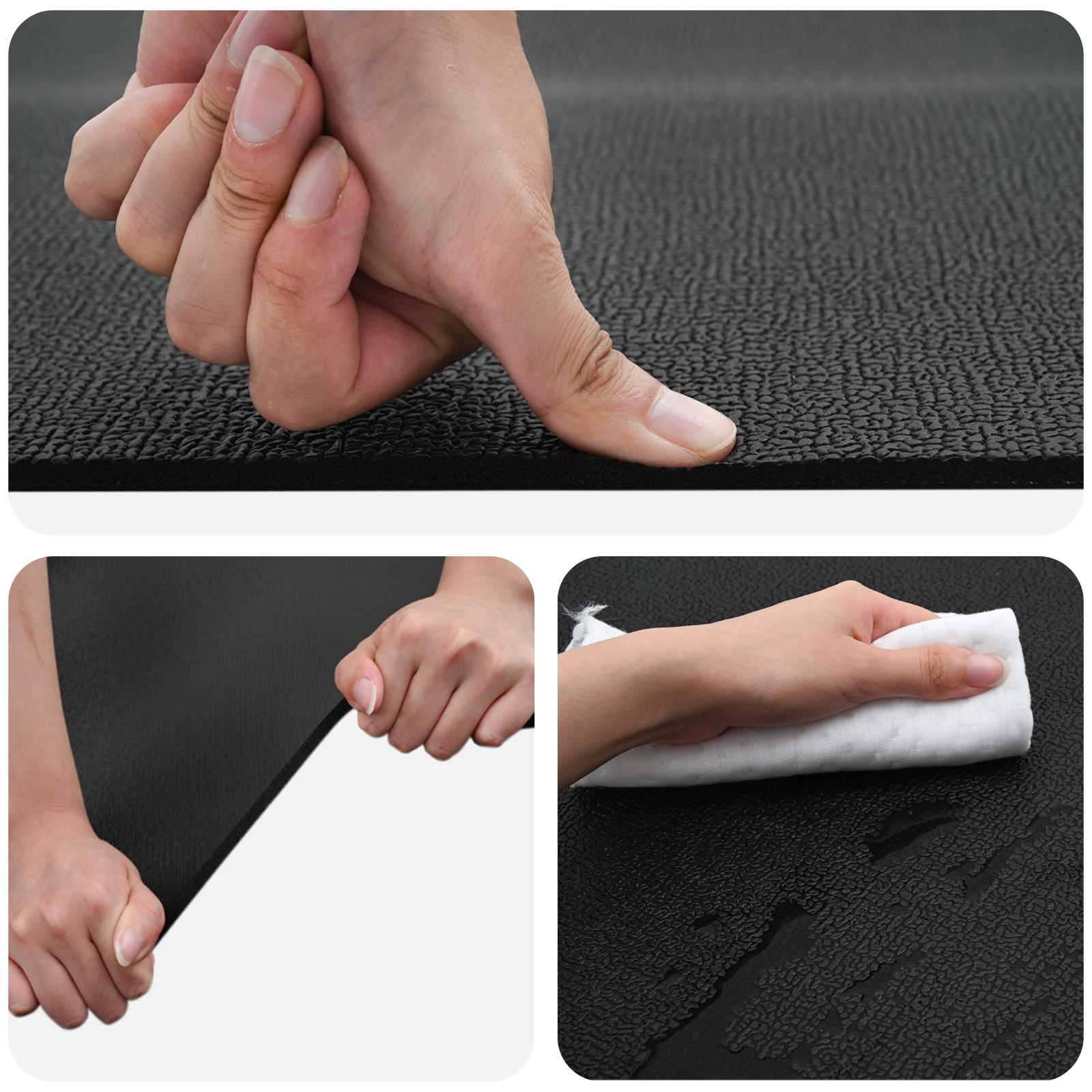 vidaXL Mata ochronna do sportu Czarny 120 x 60 x 0,6 cm