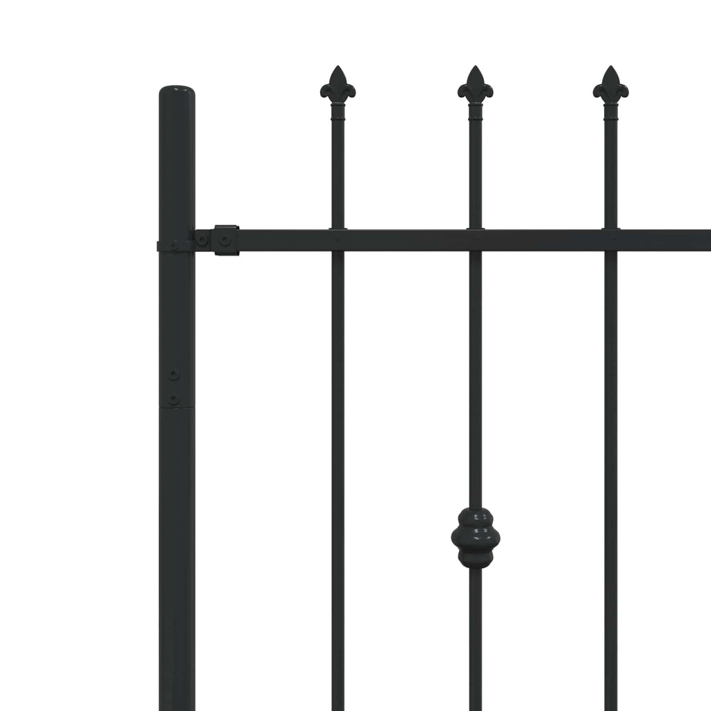 vidaXL Ogrodzenie z kolcami Asten Czarny 200 x 130 cm
