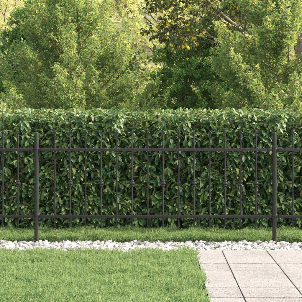 vidaXL Ogrodzenie z kolcami Asten Czarny 200 x 130 cm