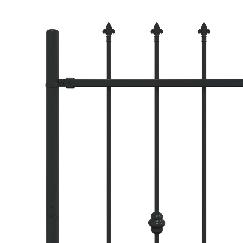 vidaXL Ogrodzenie z kolcami Asten Czarny 200 x 150 cm