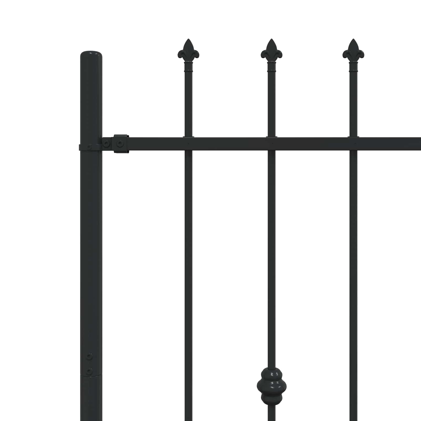vidaXL Ogrodzenie z kolcami Asten Czarny 200 x 150 cm