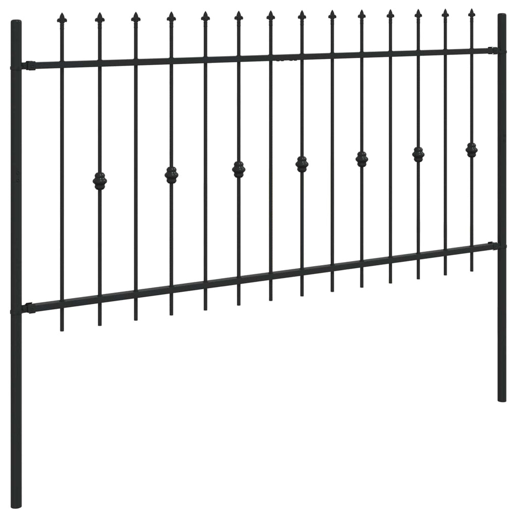 vidaXL Ogrodzenie z kolcami Asten Czarny 200 x 150 cm